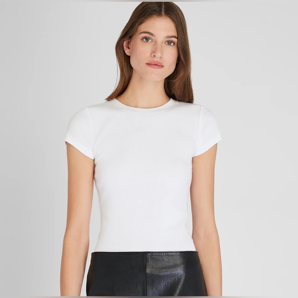 Club Monaco Classic White Women's Top T Shirt